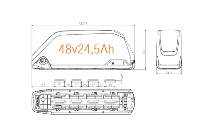 Літієвий акумулятор в корпусі (36V 25Ah)
